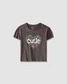 Playera Manga Corta Texto,GRIS OBSCURO